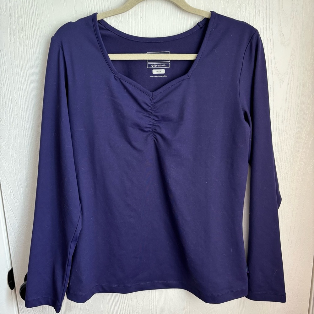 Merrell Opti-Wick Deep Purple Long Sleeve Top